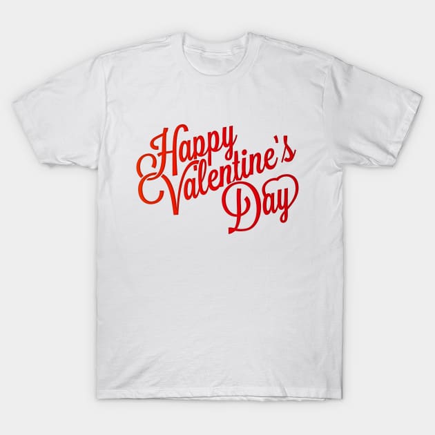 Happy Valentines Day T-Shirt by gold package